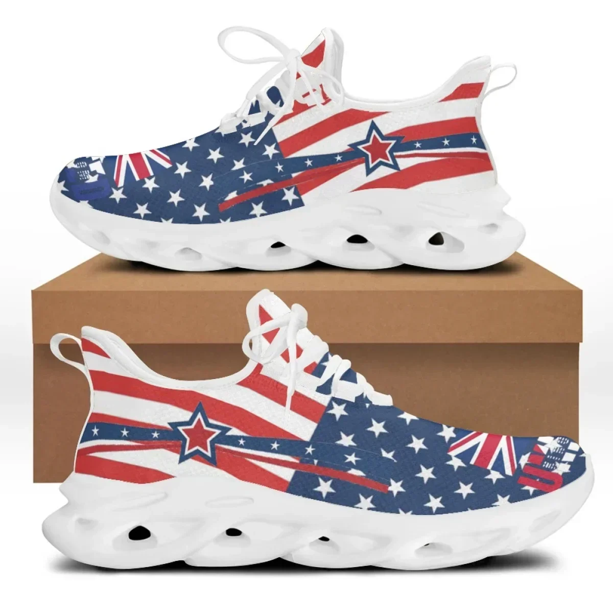 Women'S Shoes Liberty - Chaussures plates imprimées drapeau américain Statue