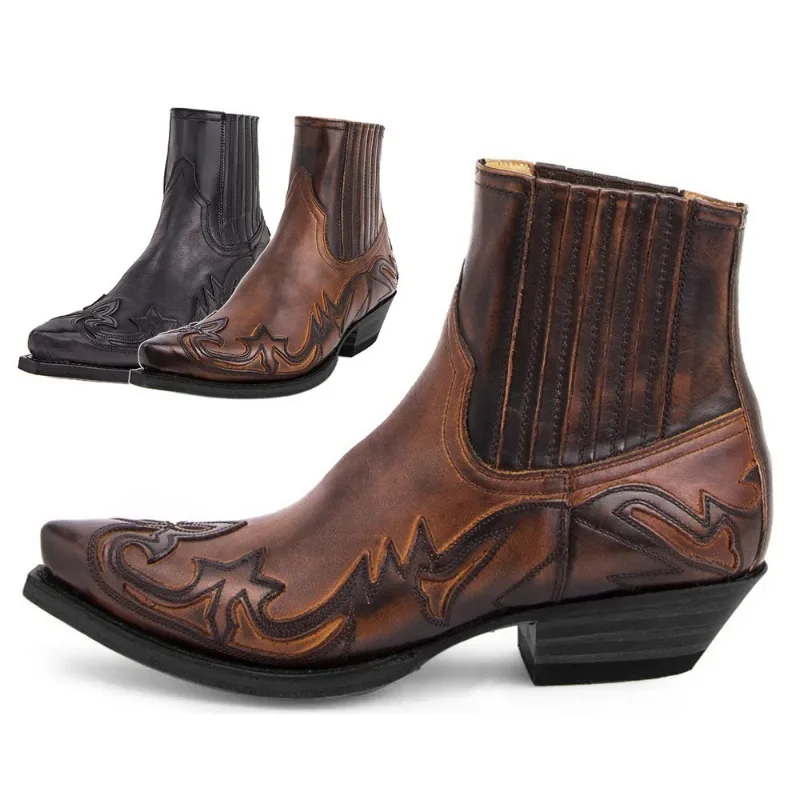 Block Heel Ankle Boots - Bottines compensées faites à la main