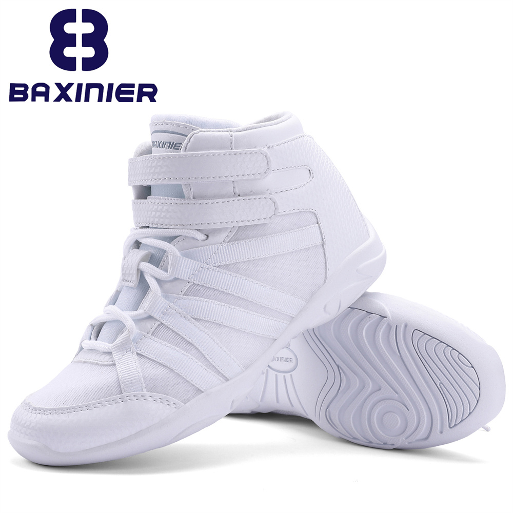 Women'S Shoes Hey Dude - BAXINIER filles blanc haut Cheerleading chaussures