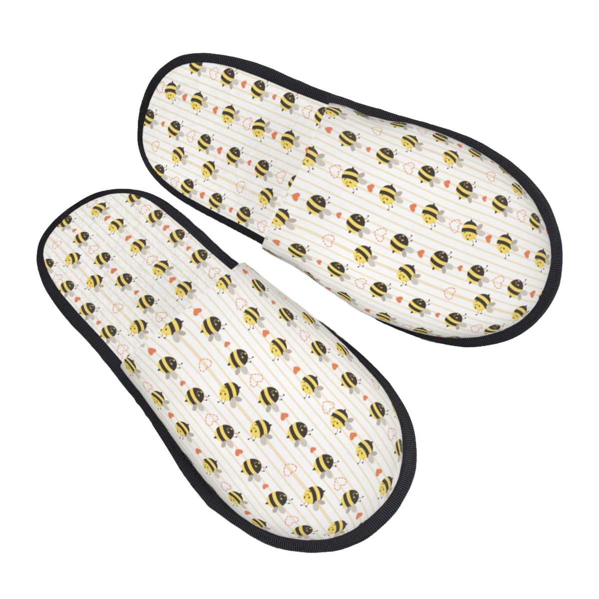 Fluffy Fur Slipper - Pantoufles de maison abeilles mignonnes avec