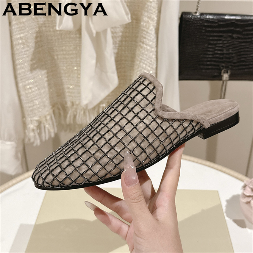 Women Shoes For Walking - Mocassins plats à bout rond en