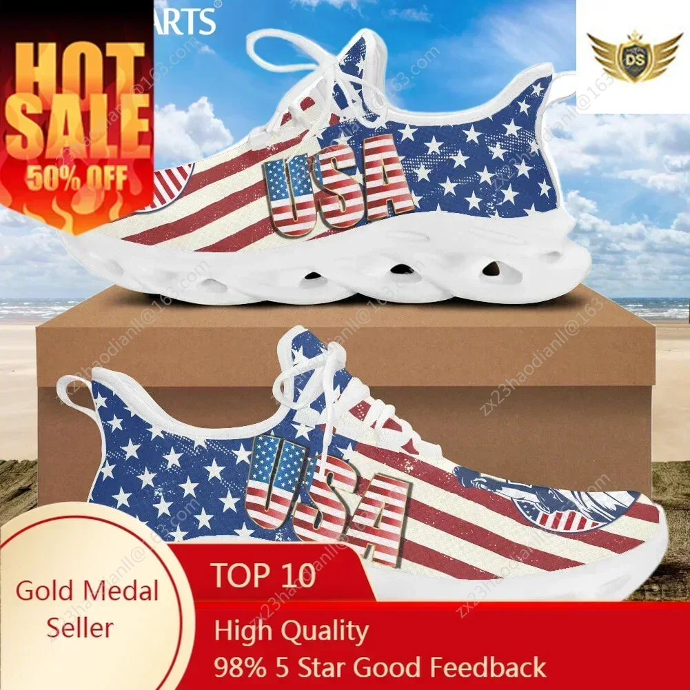 Women'S Shoes Liberty - Chaussures plates imprimées drapeau américain et