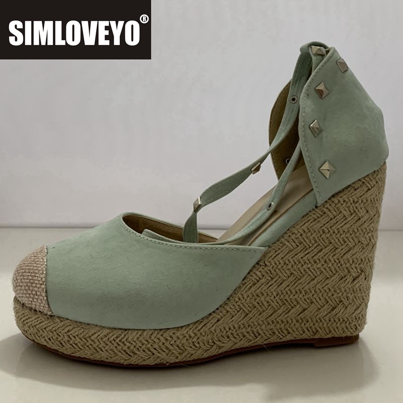 Espadrille Wedge Shoes - SIMLOVEYO espadrilles femmes sandales compensées talons