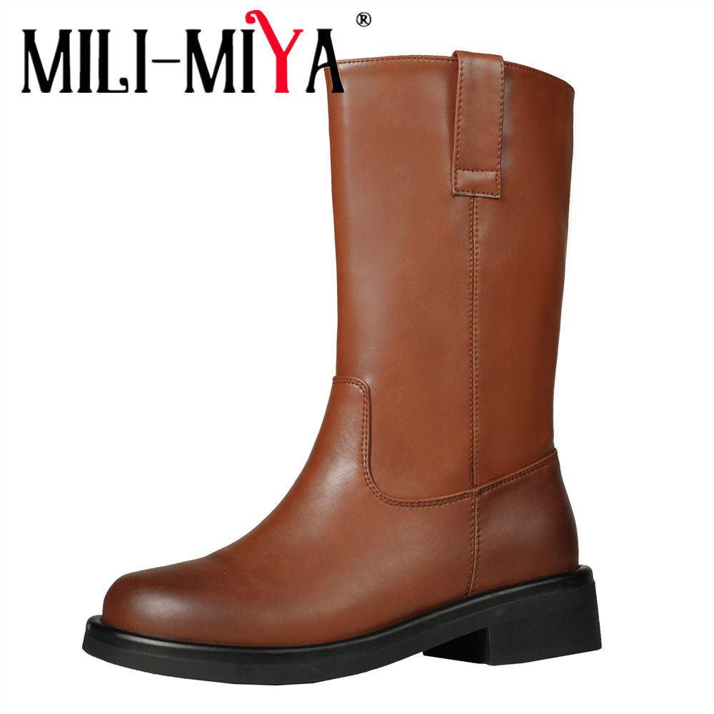 Women'S Shoes Extra Wide - Bottes mi-mollet à bout rond et