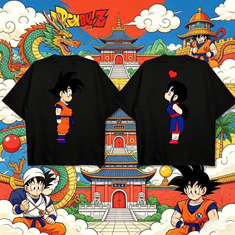 Women'S Shoes In The 90S - T-shirt Couple Dragon Ball Z Goku