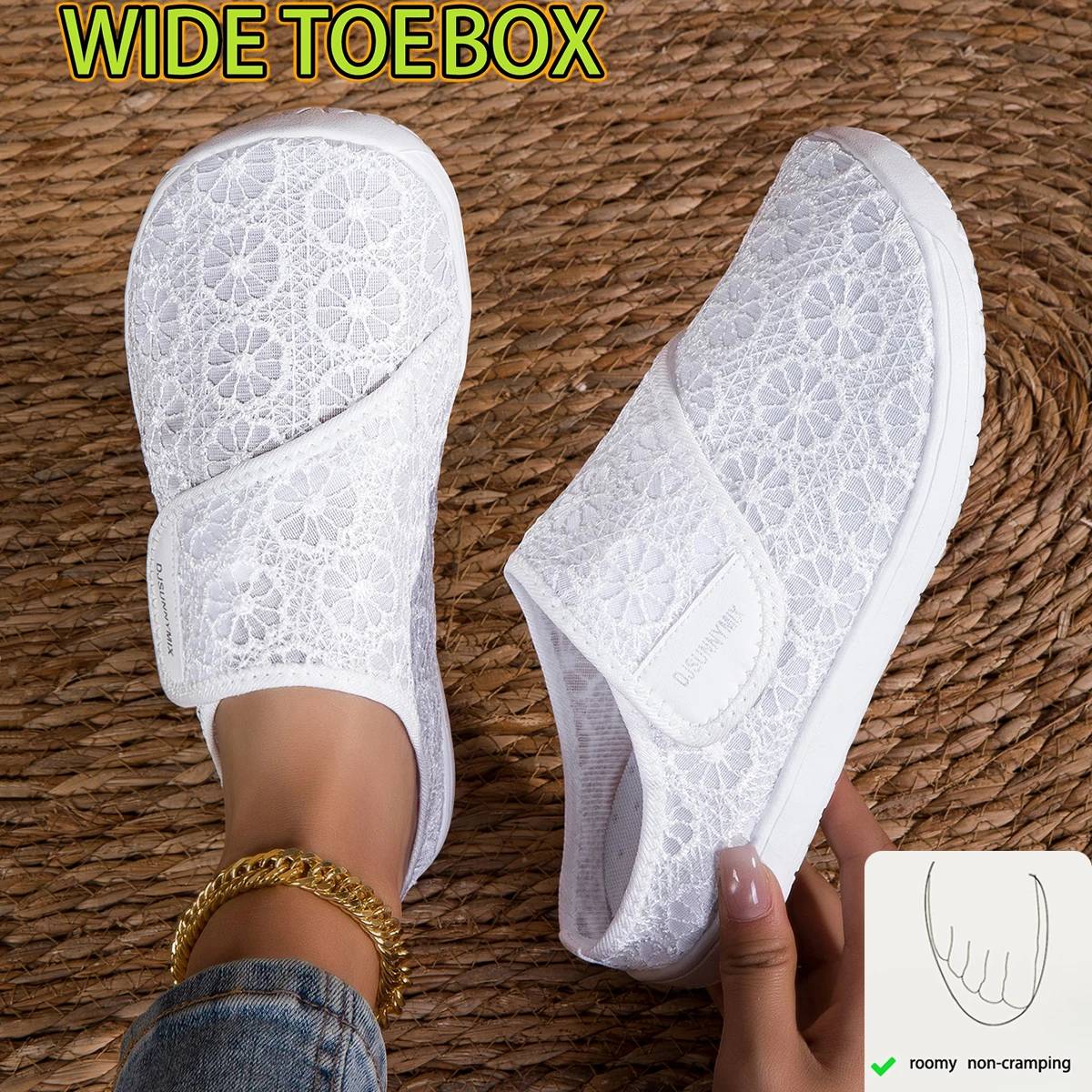 Women'S Shoes For Wide Feet - DJSUNNYMIX Chaussures d'été décontractées orthopédiques pour