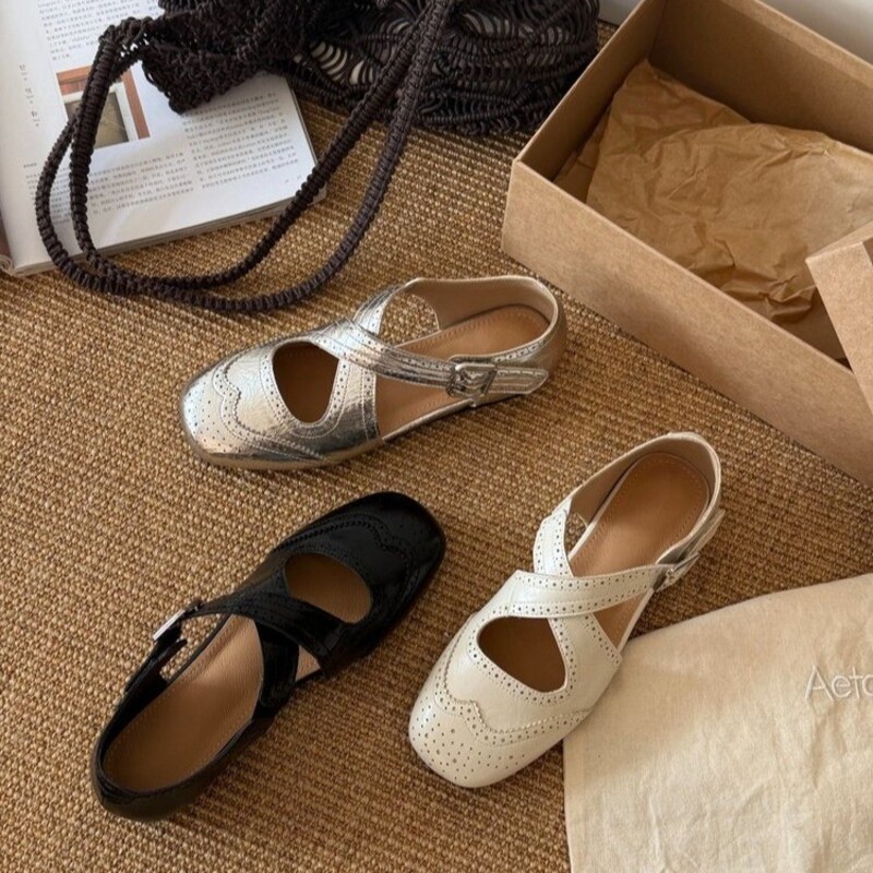 Women Shoes Elegant - Chaussures Mary Jane rétro à motif