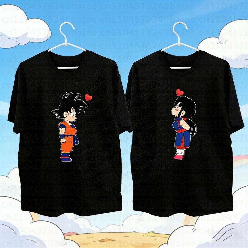 Women'S Shoes In The 90S - T-shirt Couple Goku ou Chi-Chi Dragon