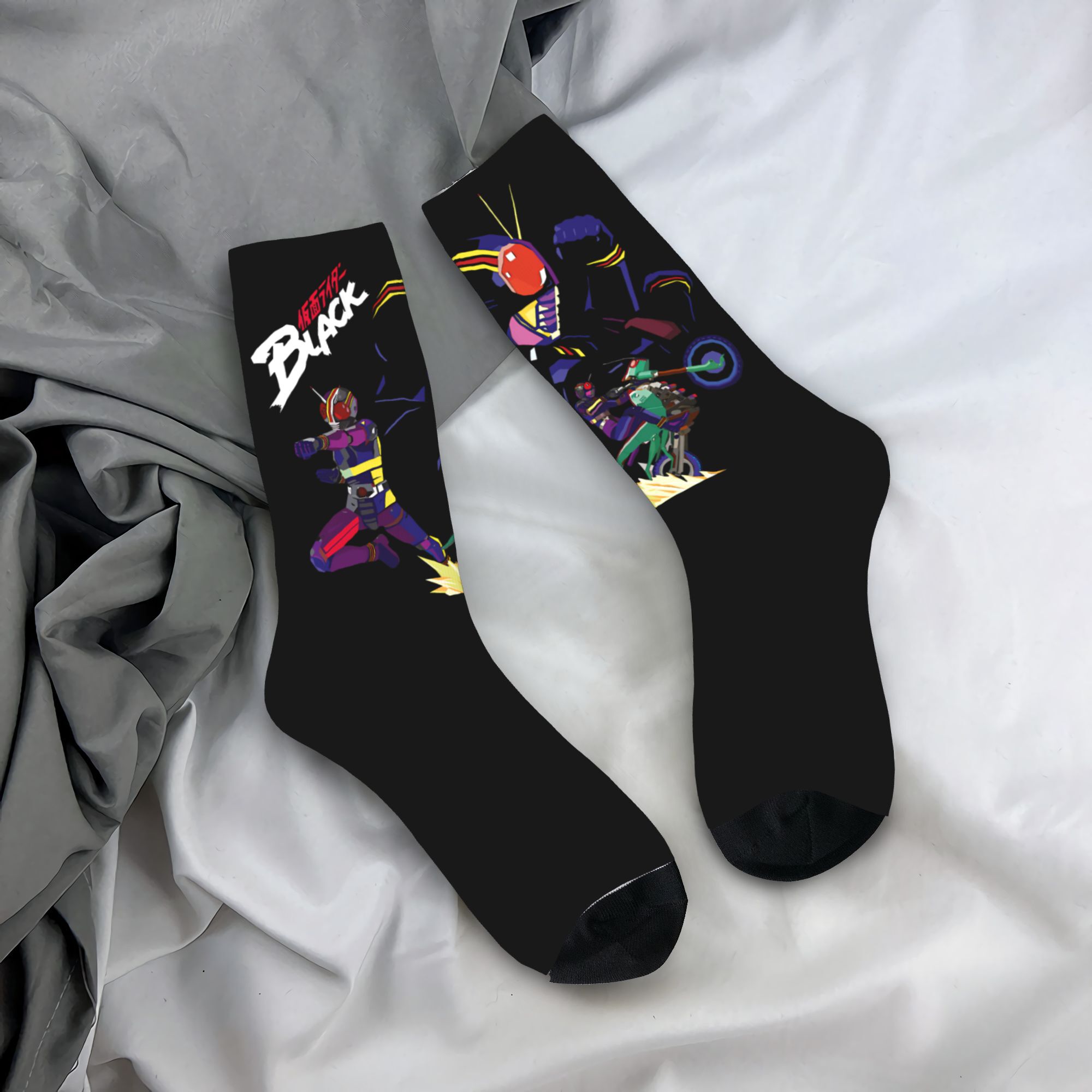 Women'S Shoes For Crews - Kamen Rider chaussettes moyennes noires pour