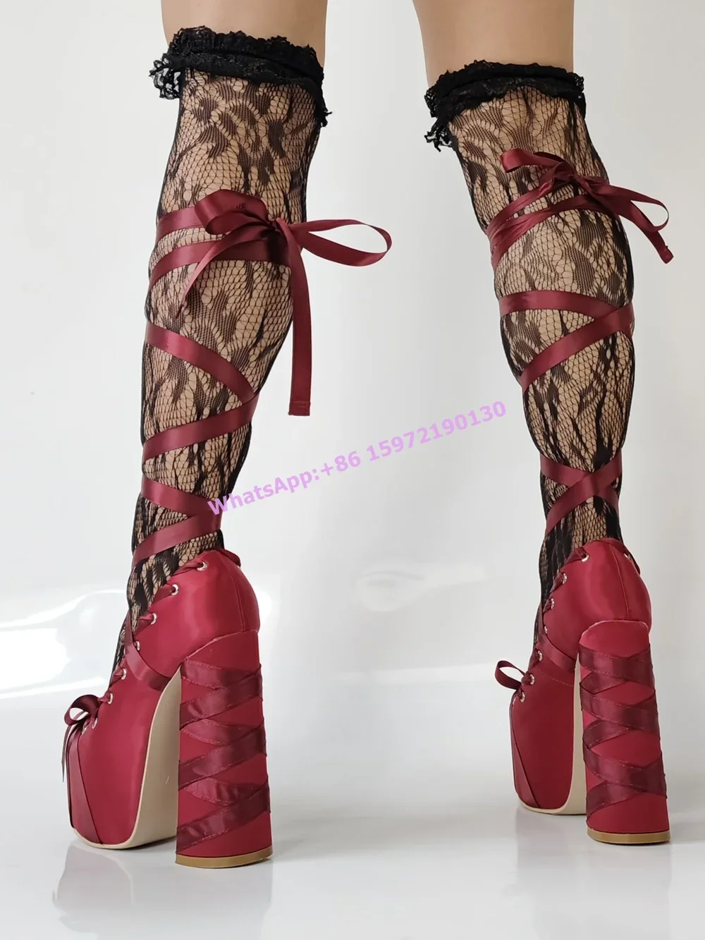 Escarpins à plateforme en ruba - Ribbon Tie Heel avis et prix