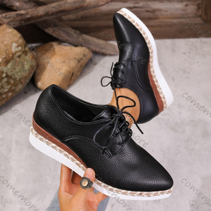 Chaussures Oxford compensées e - Espadrille Wedge Shoes avis et prix