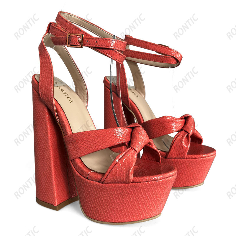 Rontic – sandales à plateforme - Block Heel Ankle Boots avis et prix