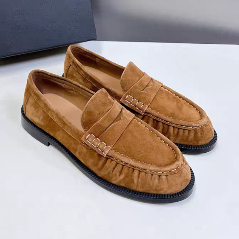 Mocassins à bout rond en cuir  - Women Shoes For Walking avis et prix