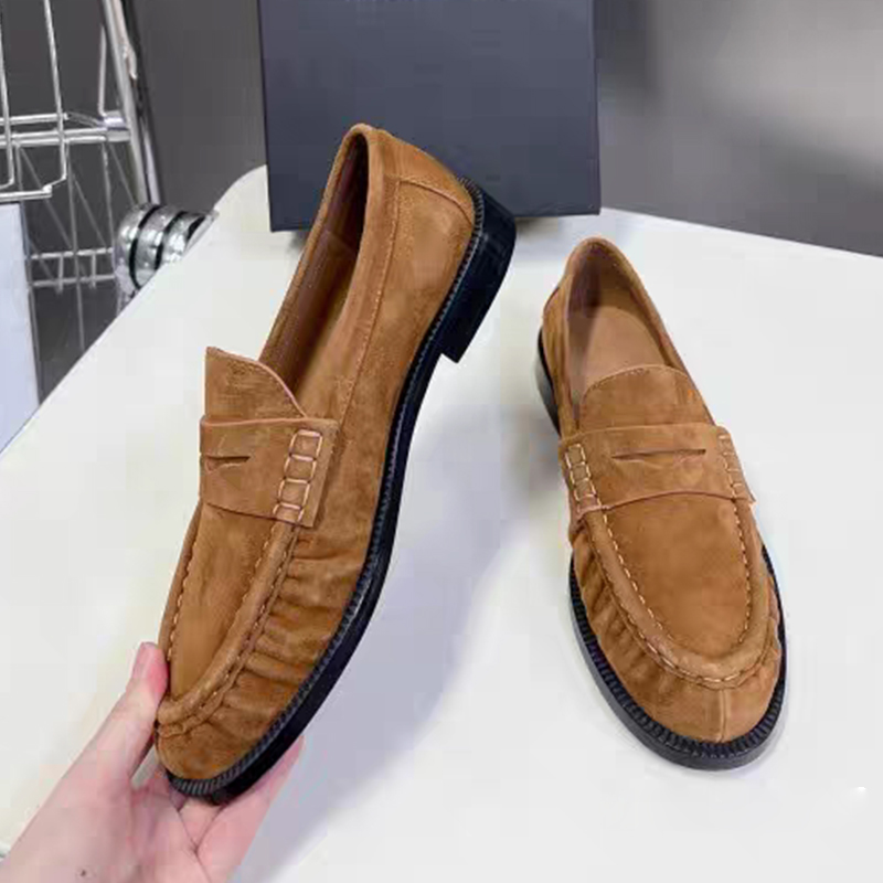 Mocassins à bout rond en cuir  - Women Shoes For Walking avis et prix