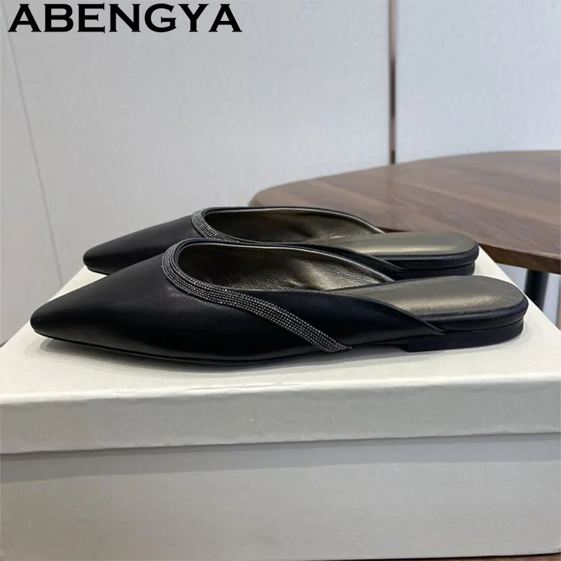 Pantoufles plates à bout point - Women Shoes For Walking avis et prix