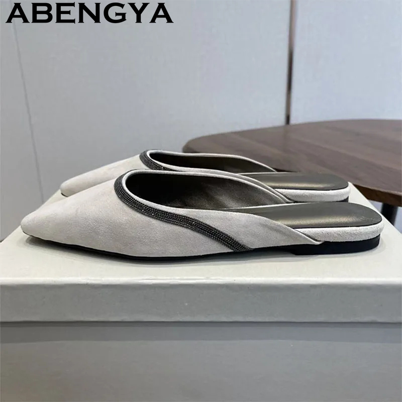 Pantoufles plates à bout point - Women Shoes For Walking avis et prix