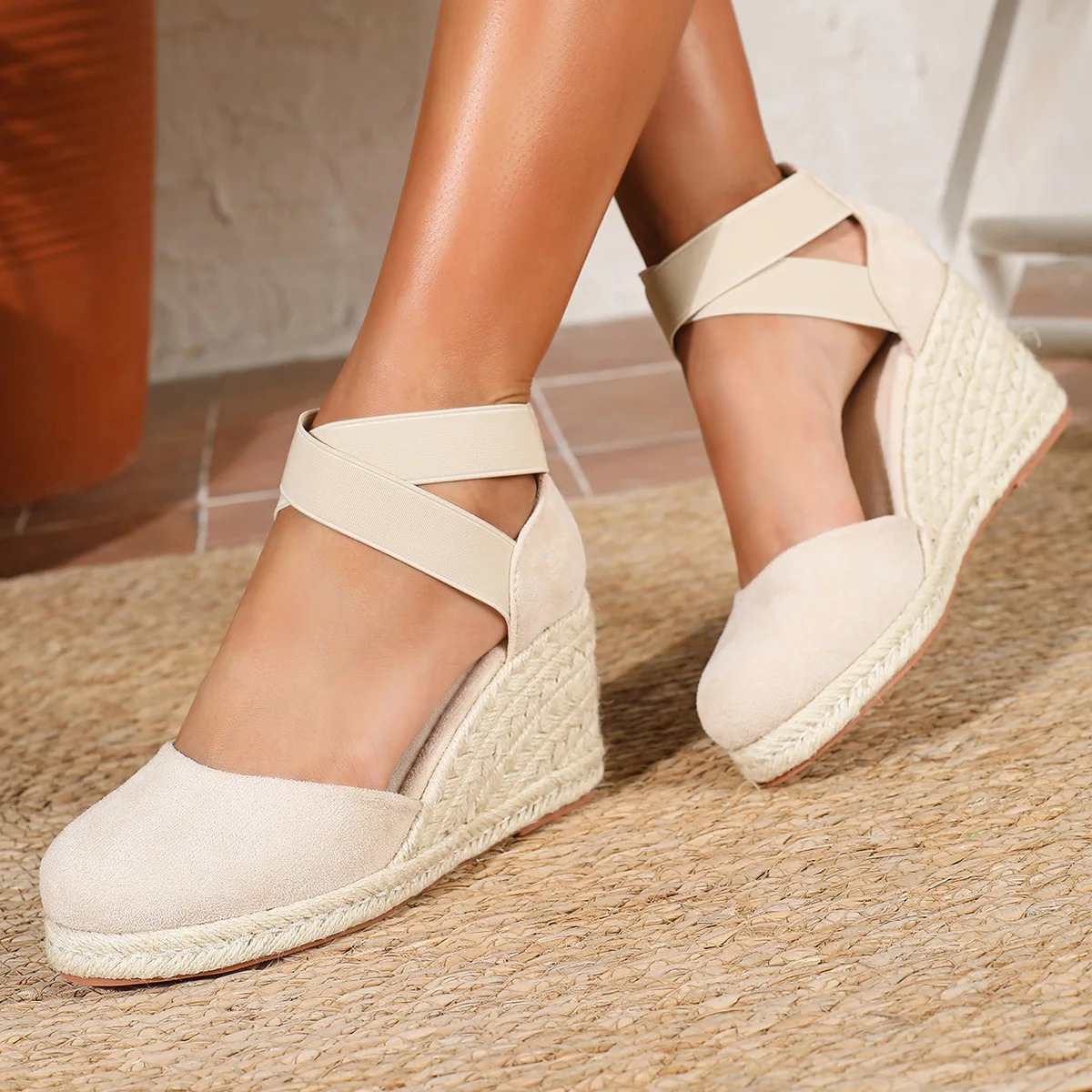 Sandales compensées espadrille - Espadrille Wedge Shoes avis et prix