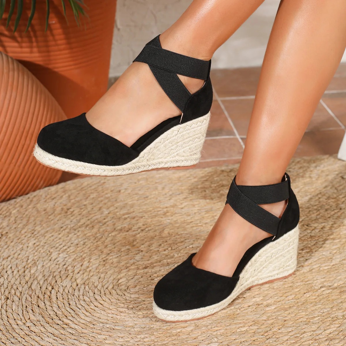 Sandales compensées espadrille - Espadrille Wedge Shoes avis et prix