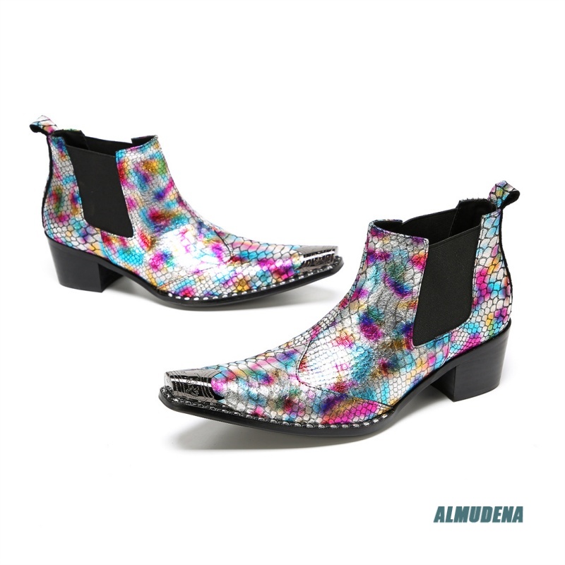 Bottines Chelsea multicolores  - Block Heel Ankle Boots avis et prix