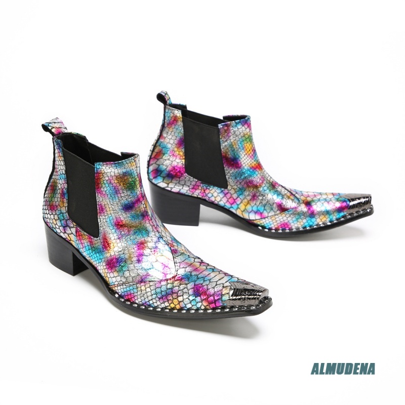 Bottines Chelsea multicolores  - Block Heel Ankle Boots avis et prix