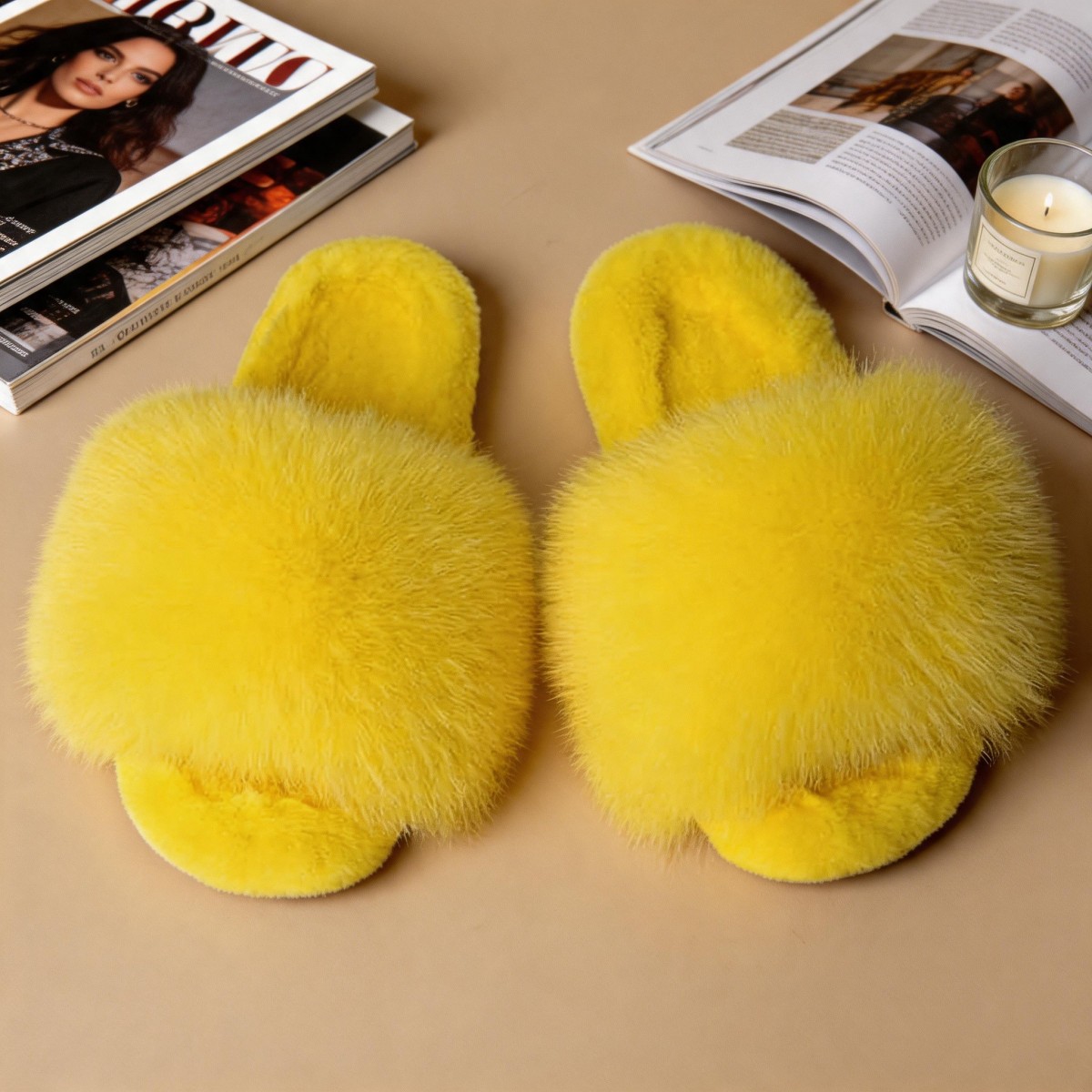 Chaussons d'intérieur doux et  - Fluffy Fur Slipper avis et prix