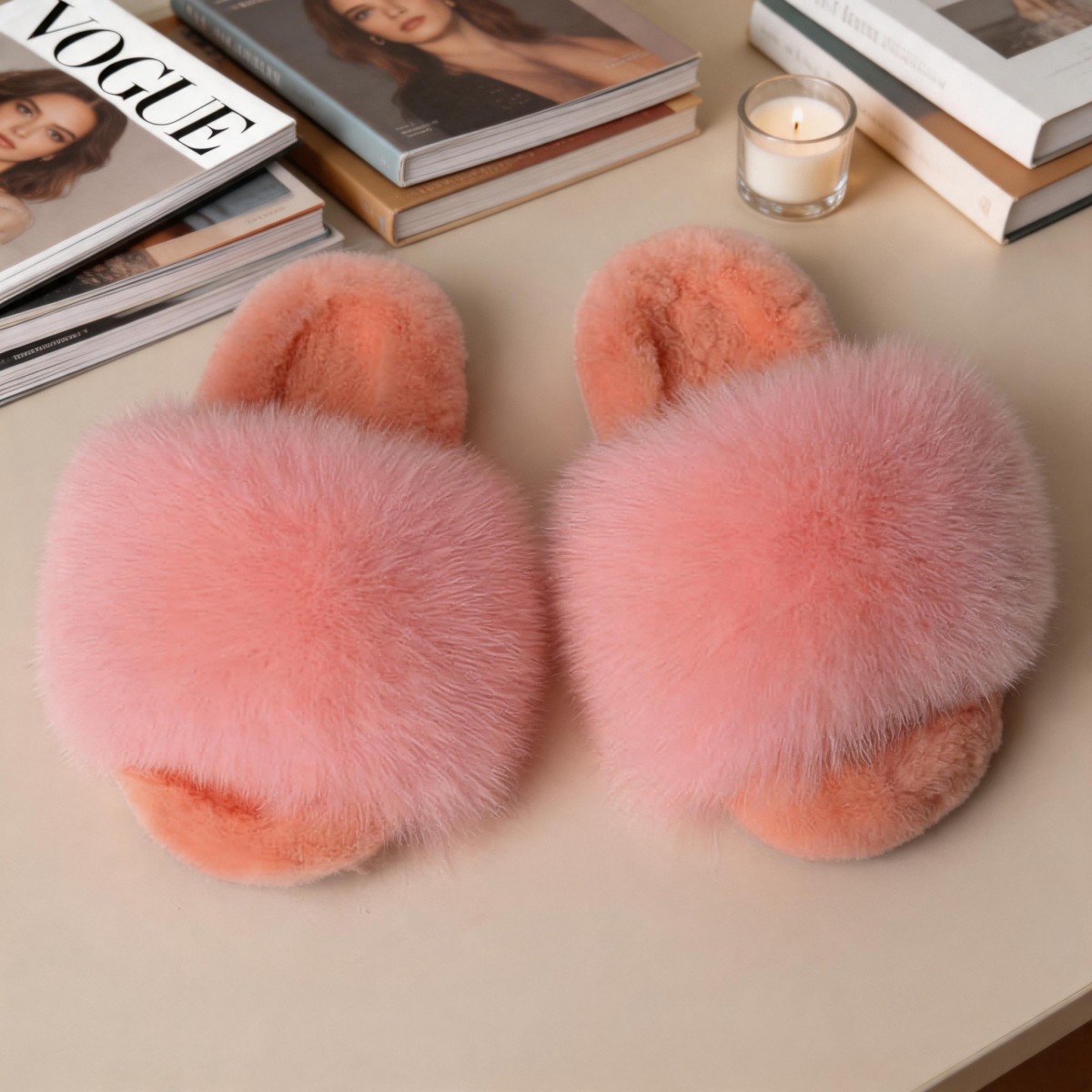 Chaussons d'intérieur doux et  - Fluffy Fur Slipper avis et prix