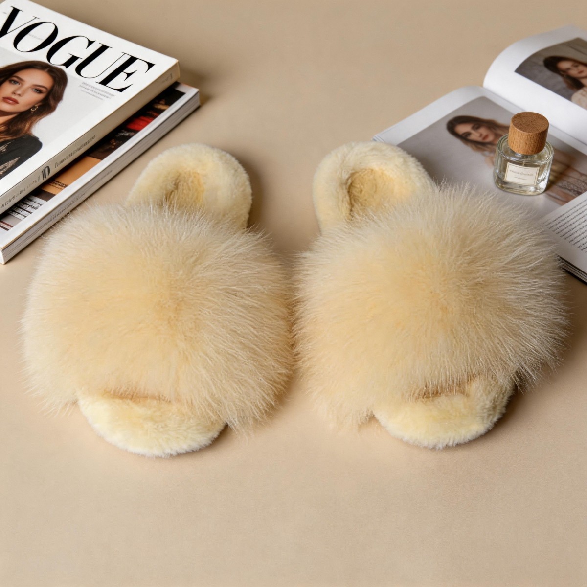 Chaussons d'intérieur doux et  - Fluffy Fur Slipper avis et prix