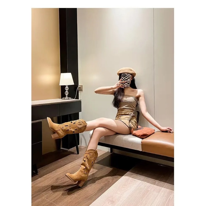 Bottes western en daim végétal - Women'S Shoes Vegan avis et prix