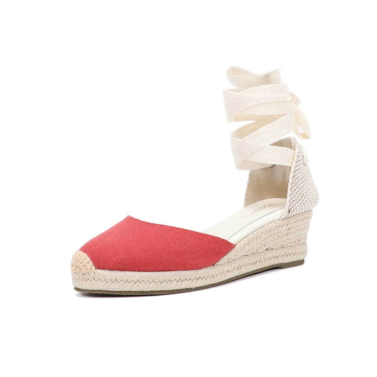 Espadrilles compensées à lacet - Espadrille Wedge Shoes avis et prix