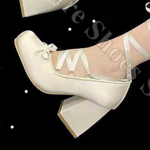 Ballerines pour femmes Y2K en  - Ribbon Tie Heel avis et prix