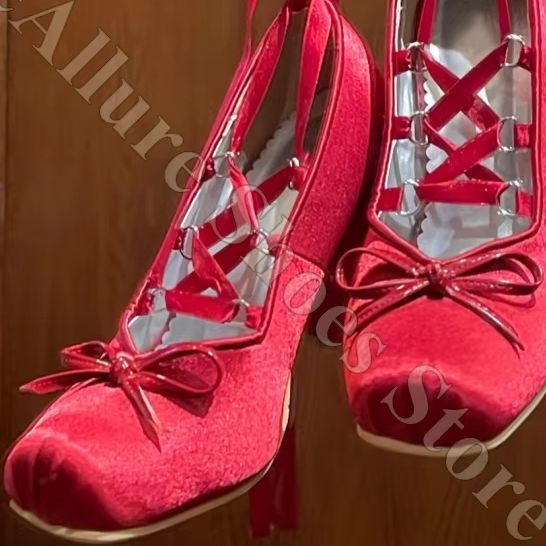 Ballerines pour femmes Y2K en  - Ribbon Tie Heel avis et prix