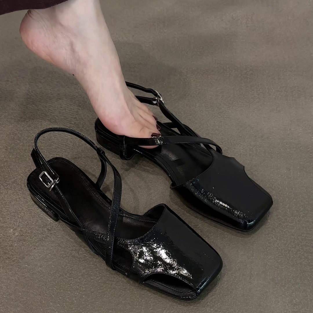 Sandales en cuir verni tendanc - Women Shoes For Walking avis et prix