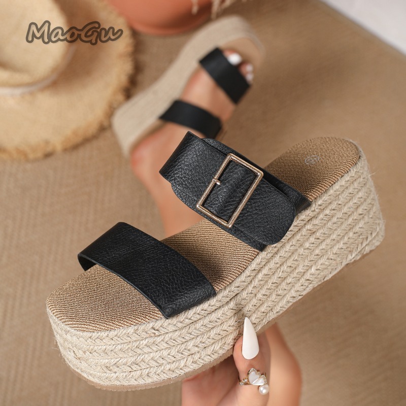 Sandales compensées à platefor - Espadrille Wedge Shoes avis et prix