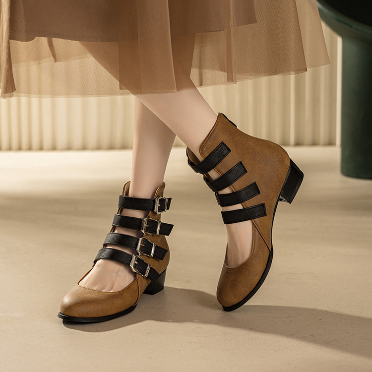 Bottines gothiques Mary Jane p - Block Heel Ankle Boots avis et prix
