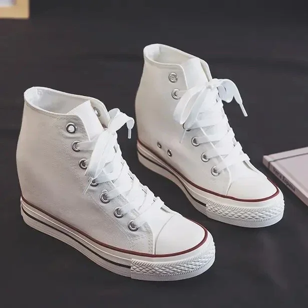 Chaussures en toile à platefor - Block Heel Ankle Boots avis et prix