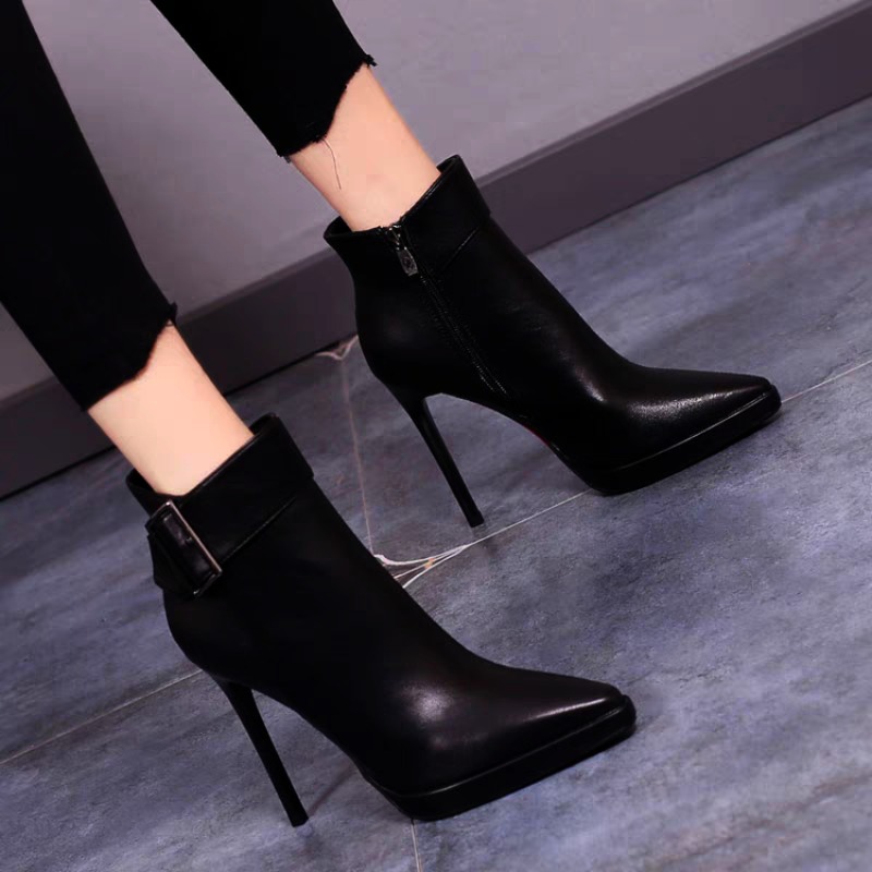 Nouvelles bottes d'hiver à tal - Block Heel Ankle Boots avis et prix