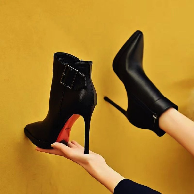 Nouvelles bottes d'hiver à tal - Block Heel Ankle Boots avis et prix