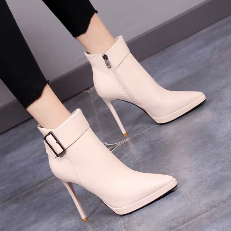 Nouvelles bottes d'hiver à tal - Block Heel Ankle Boots avis et prix