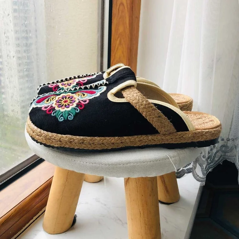 Mules décontractées en lin bro - Women'S Shoes Vegan avis et prix